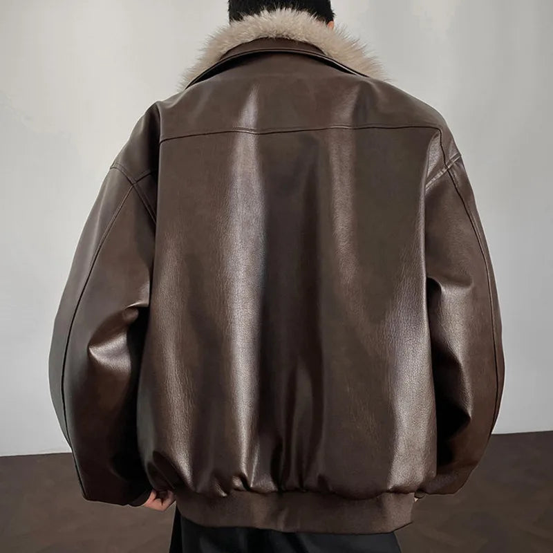 Fur Collar 2 Layers Patchwork Jackets