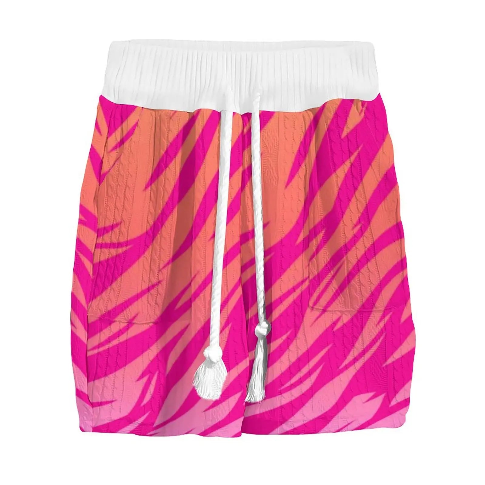 Pink Printed V-Neck Half-Sleeve Shorts Set