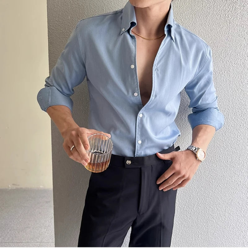 Long Sleeved Casual Slim-Fit Shirt