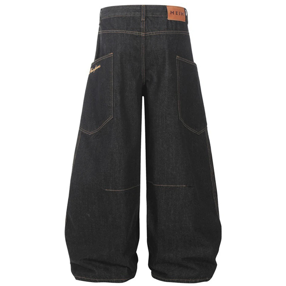 Side Pocket Wide Leg Baggy Jeans