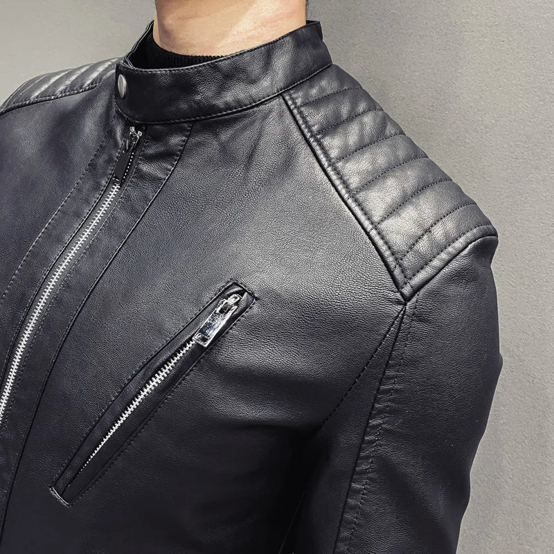 Fashion Motorcycle Zipper Fit Jacket