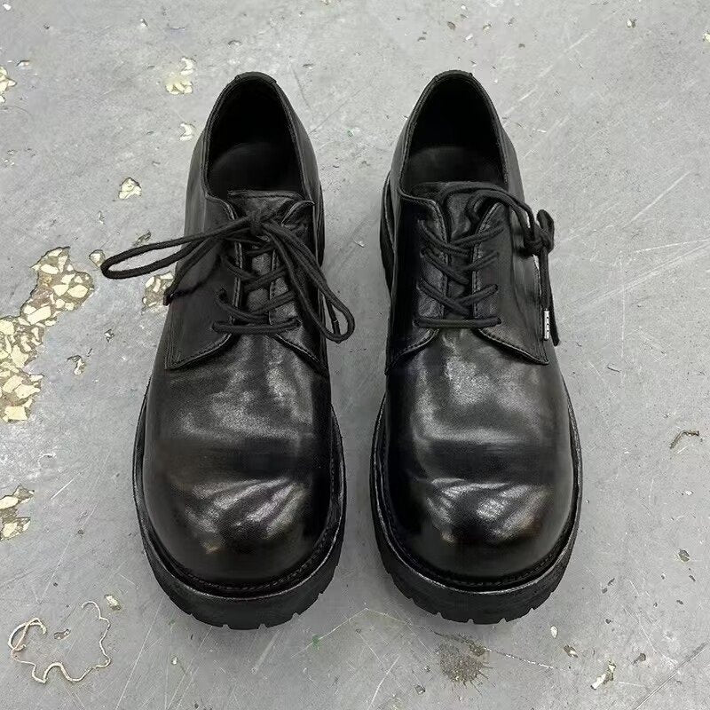 Old Retro Leather Derby Shoes