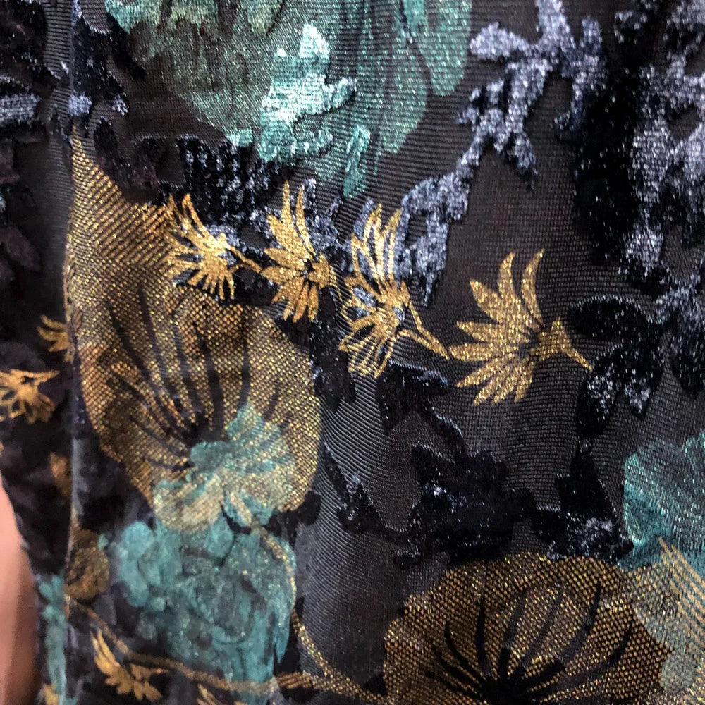 Black Gold Abstract Pattern Polo Shirt