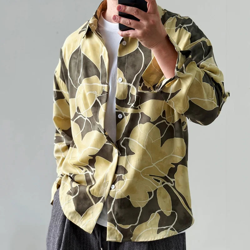 Floral Printed Abstract Striped Casual Shirts