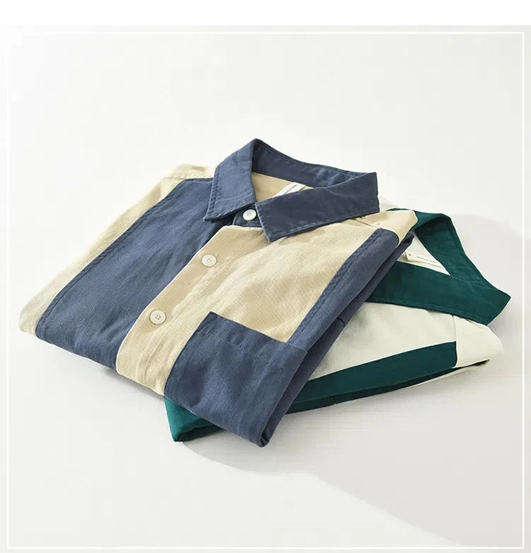 Casual Streetwear Color Block Shirt