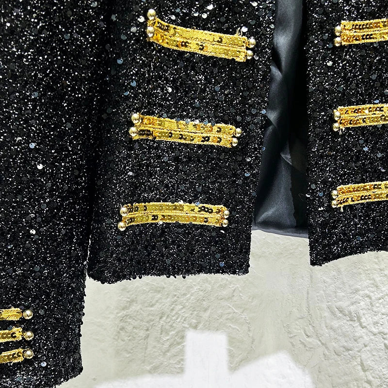Embroidery Sequin Performance Blazer