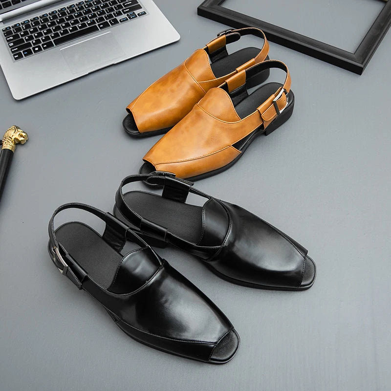 Summer Fashion Peep Toe Buckle Shoes