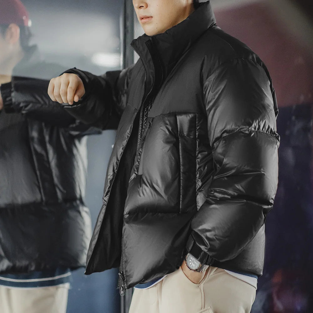 Black Thickened and Cold-Proof Winter Parka