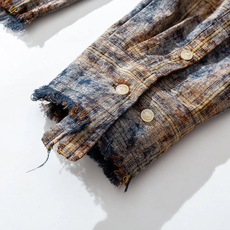 Plaid Pattern Retro Long Sleeve Shirt