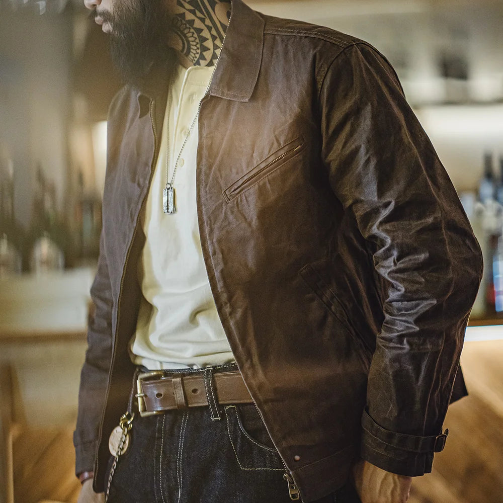 Retro Oiled Wax Style Jacket