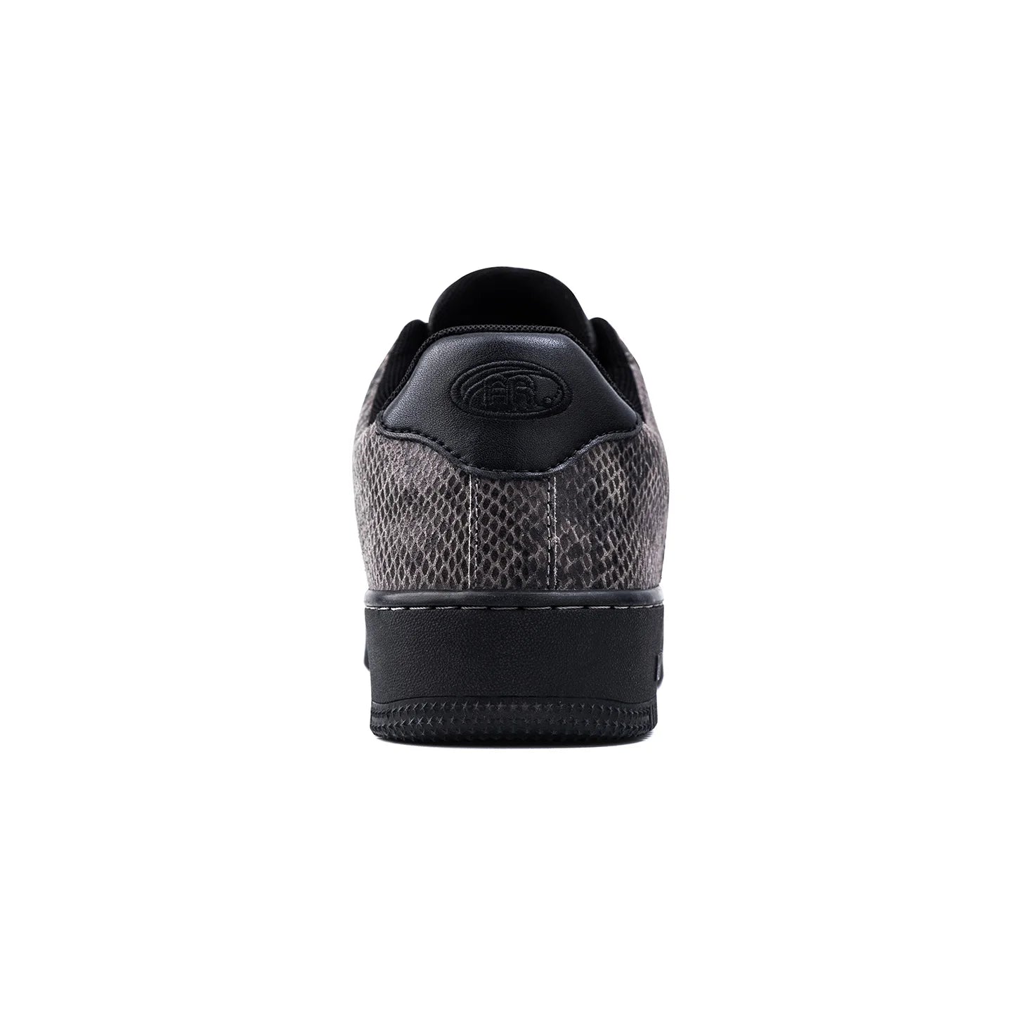 Black Snakeskin Thick-Soled Sneakers