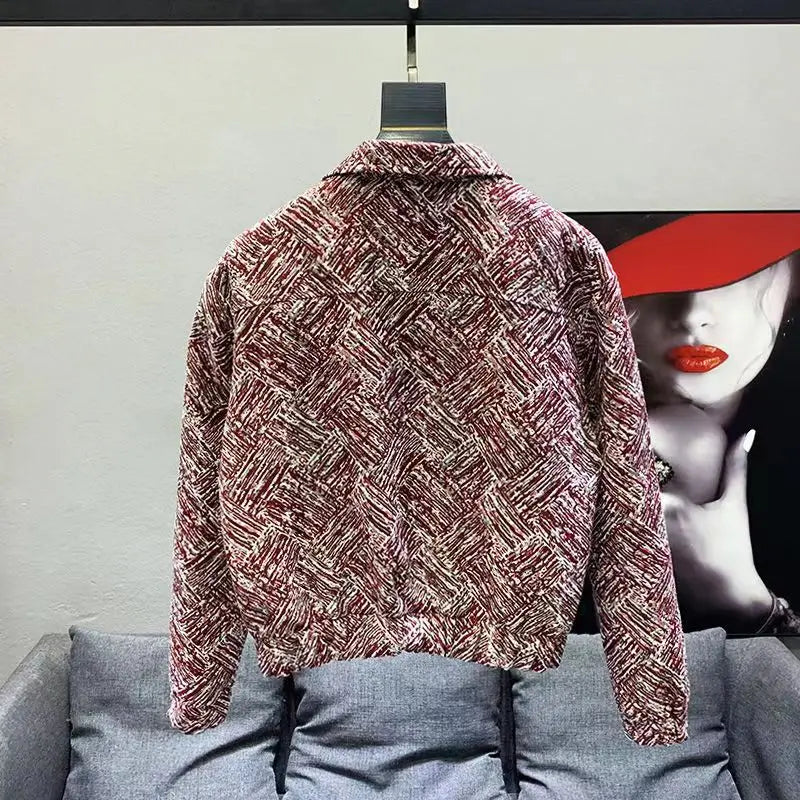 Geometric Printed Single Breasted Jacket