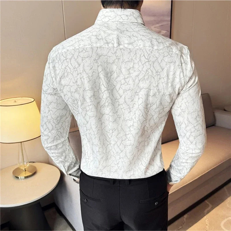 Slim Fit Casual Printed Men Shirt