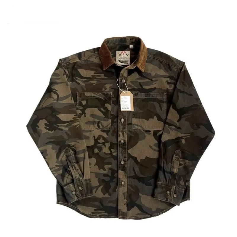 Camouflage Double Pockets Casual Shirt