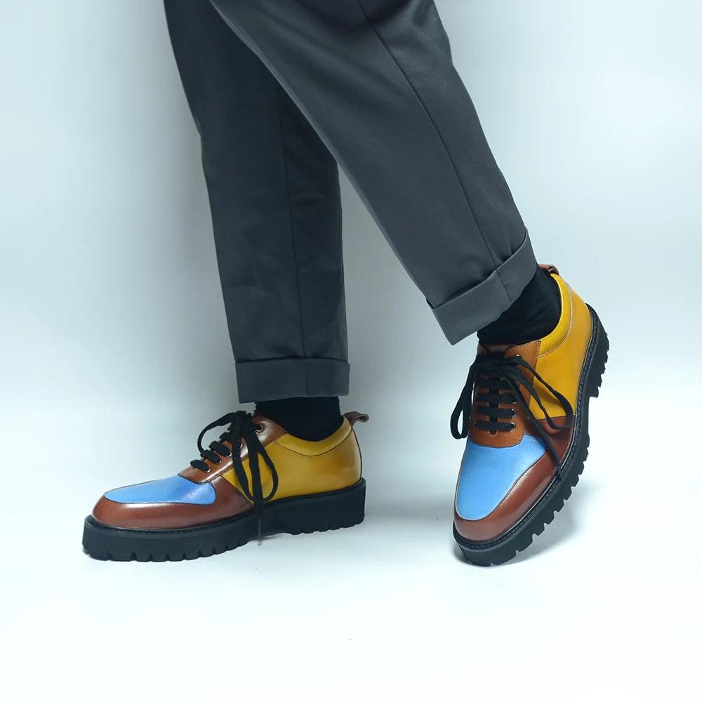 Soft Chunky Sole Mixed Color Shoes