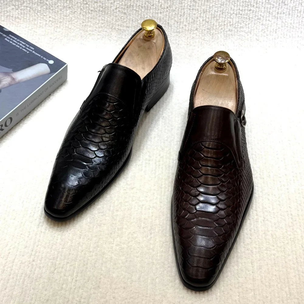 Formal Slip-On Patterned Men Shoes
