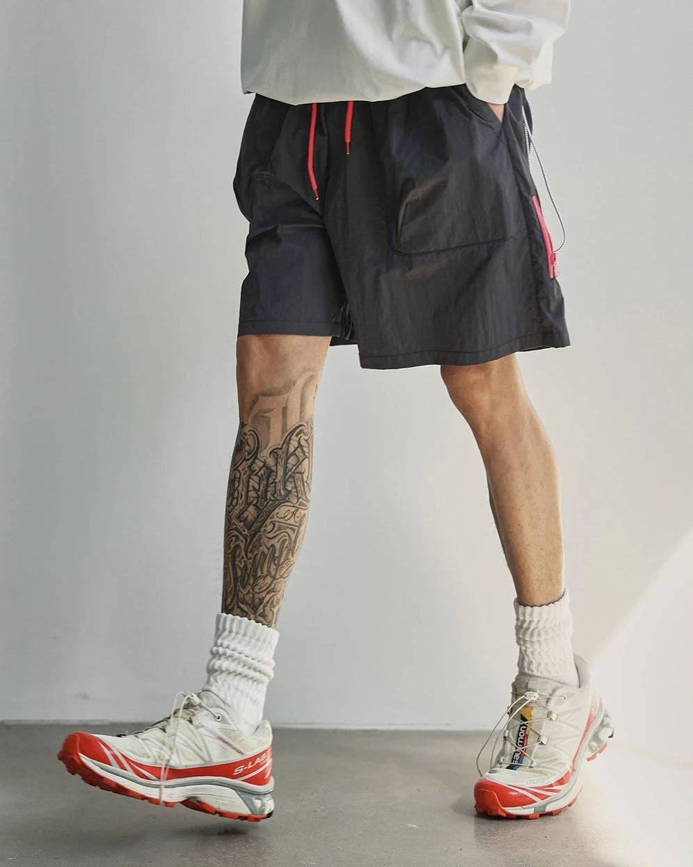 Solid Simple Drawstring Casual Jogger Shorts