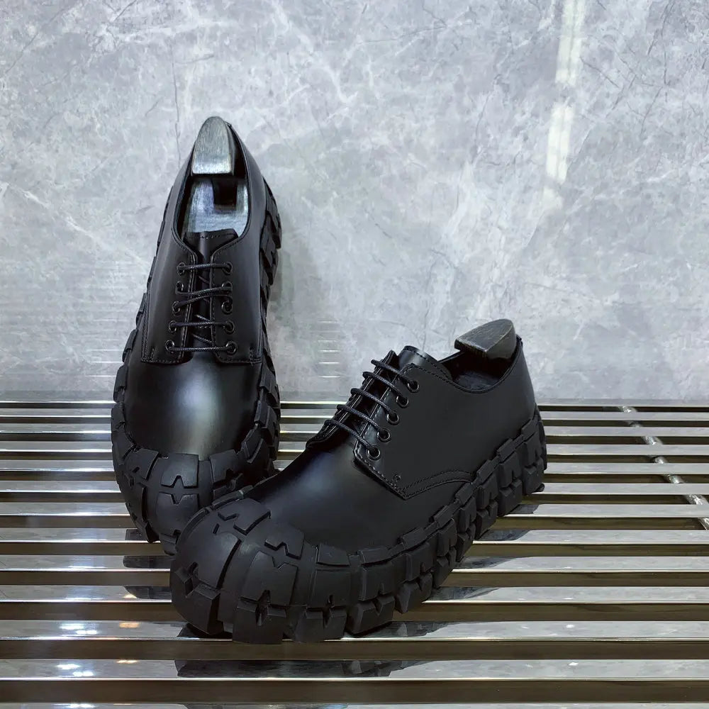 Rugged Lug Sole Lace-Up Shoes