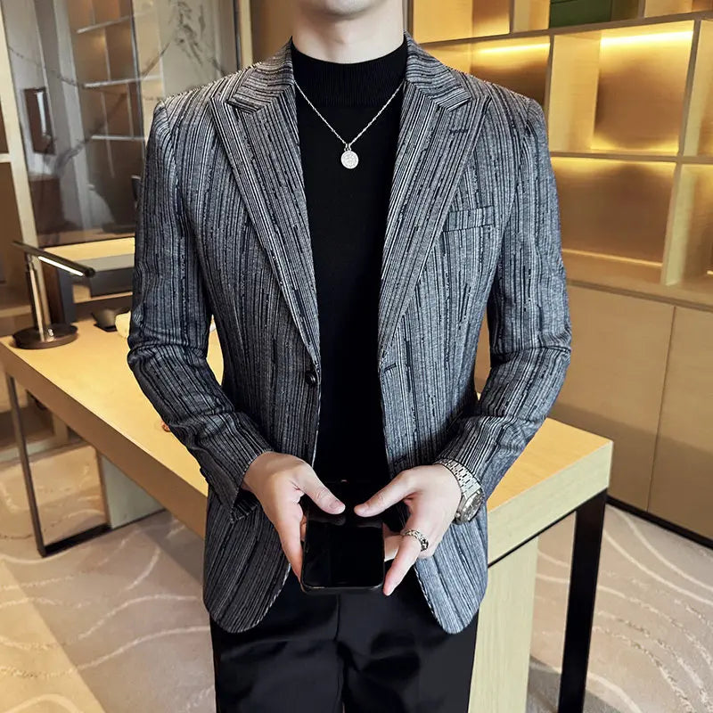 Elegant Slim Fit Line Blazer