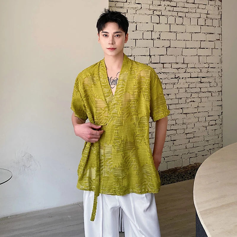 See Through Kimono Style Shirt
