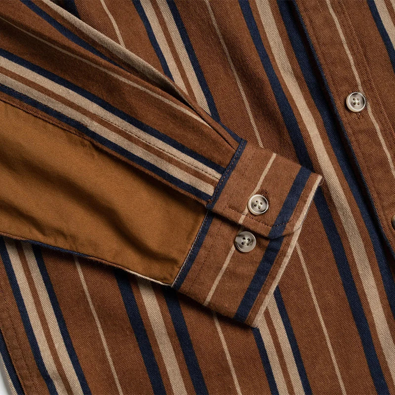 Vintage Vertical Striped Cotton Shirt