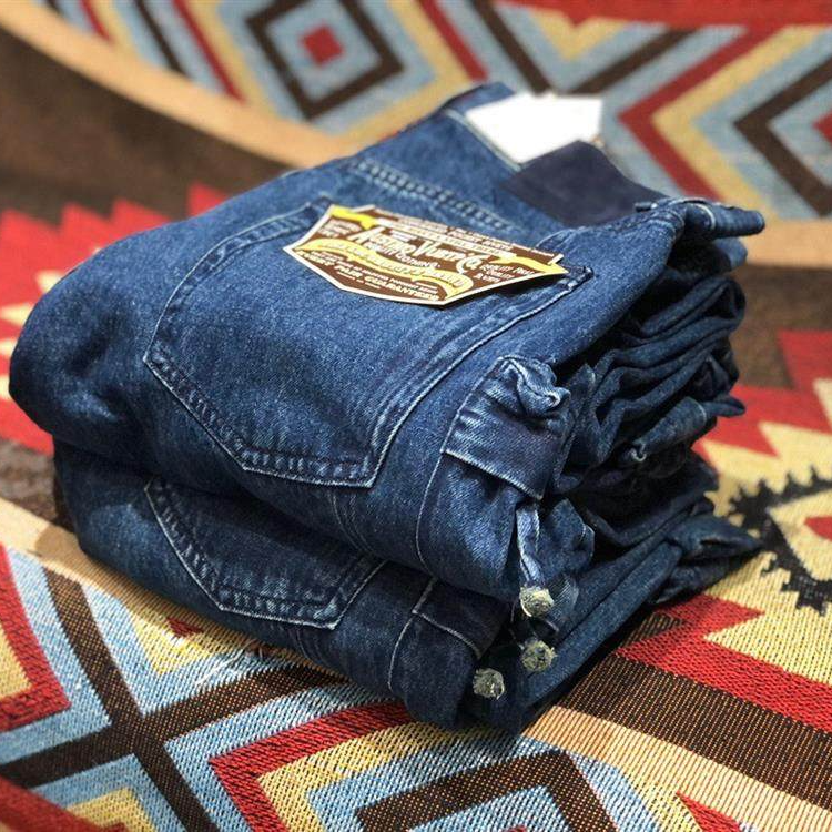 Multi Pockets Dark Blue Denim Jeans