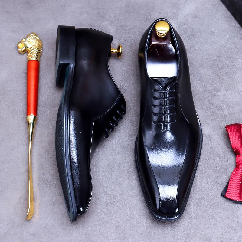 Genuine Leather Oxfords Style Shoes