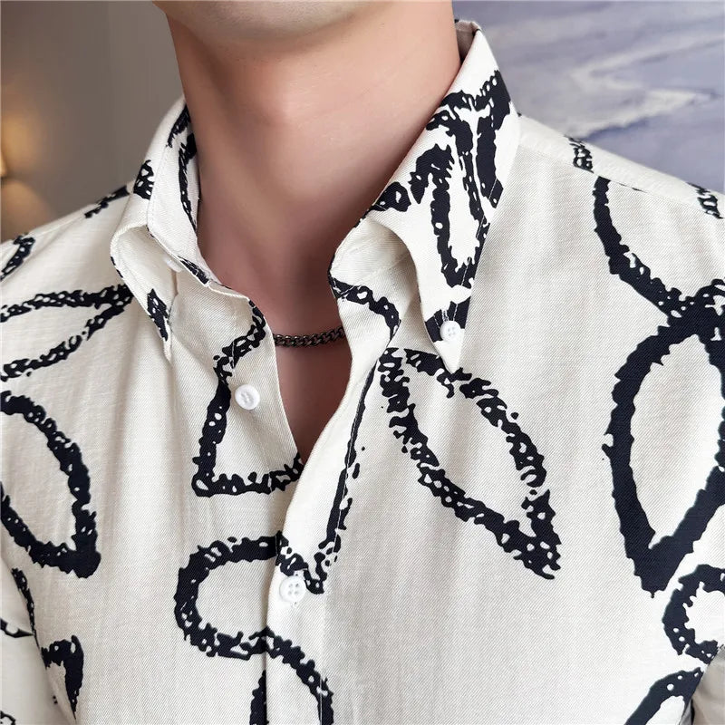 Breathable Floral Printed Men's Shirt