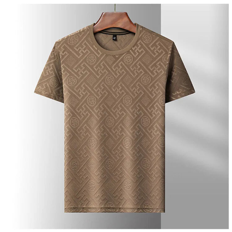 Geometric Pattern O-Neck Casual T-Shirt