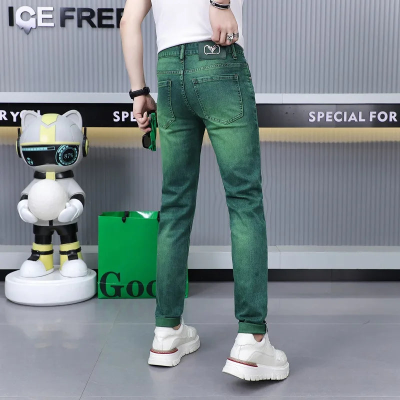Emerald Green Slim Fit Style Jeans