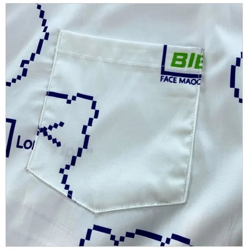 Casual Pixel Little Bear Loose Shirt