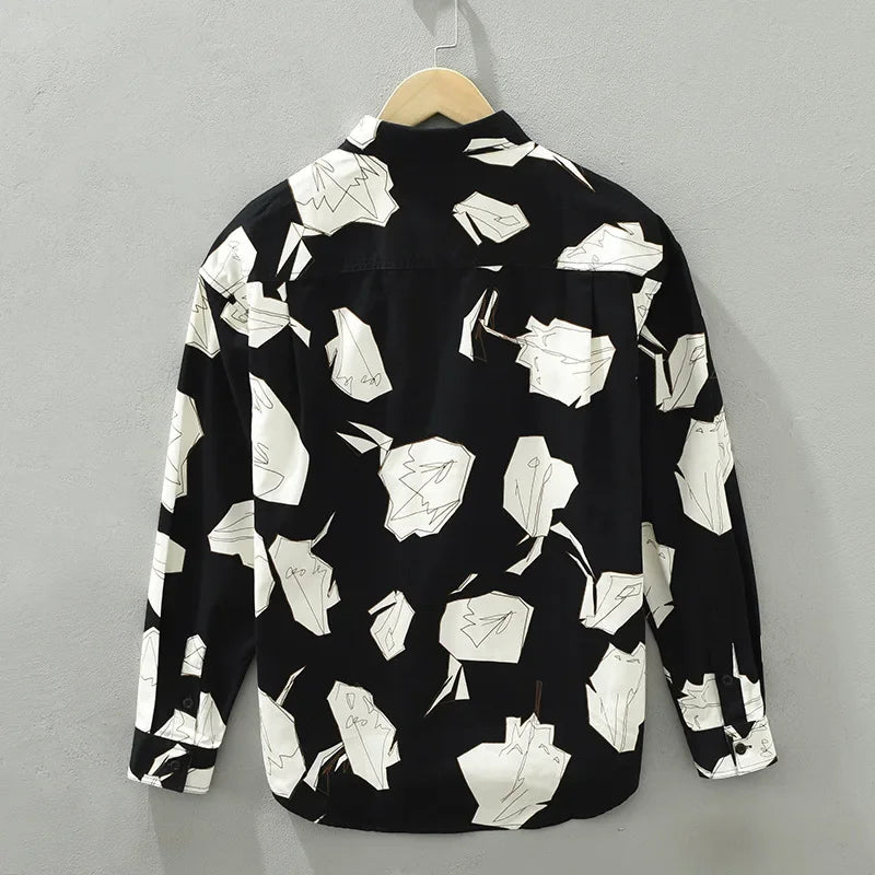 Black Color Print Patten Shirt