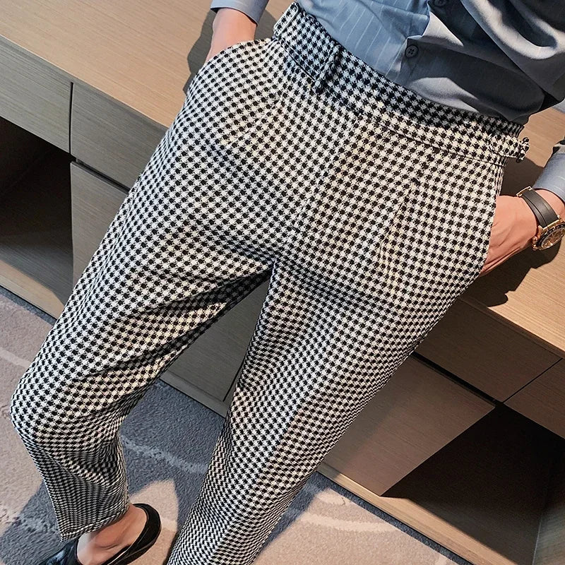 Plaid Neapolitan High Waist Pants