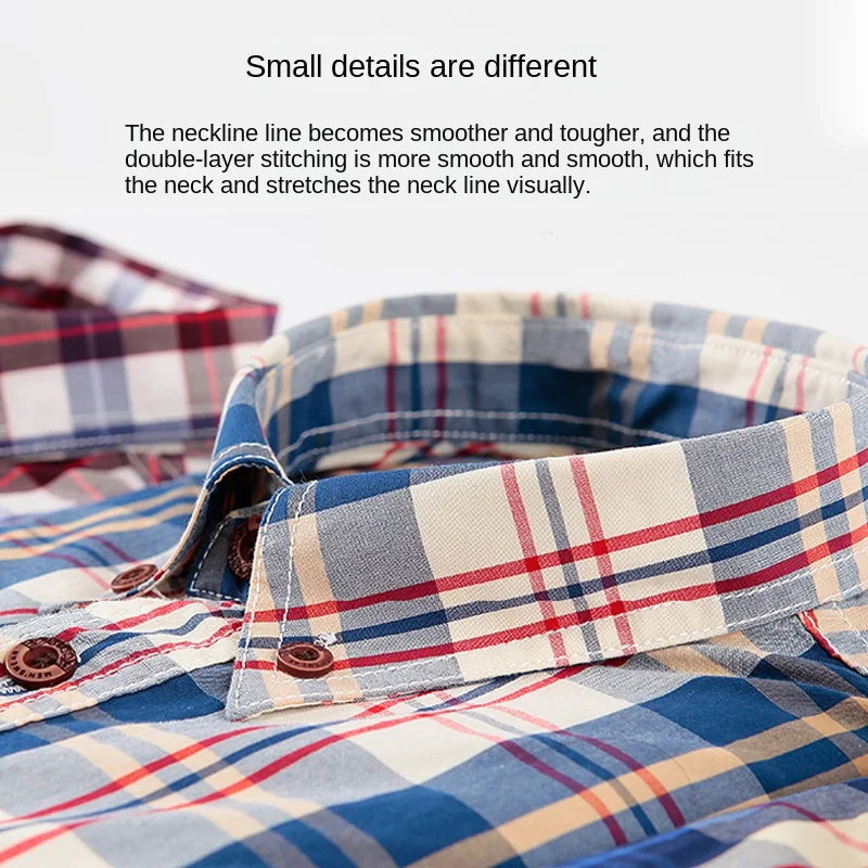 Casual Single Pocket Plaid Shirt