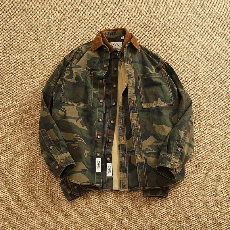 Twill Camouflage Cargo Windbreaker Jacket