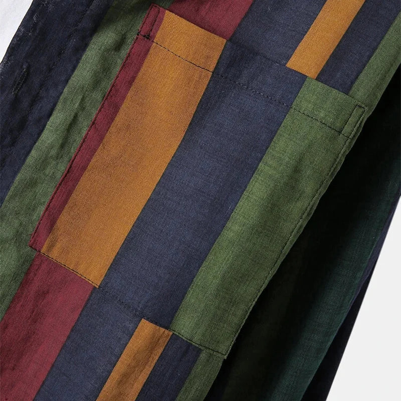 Street Colorful Stripes Loose Shirt