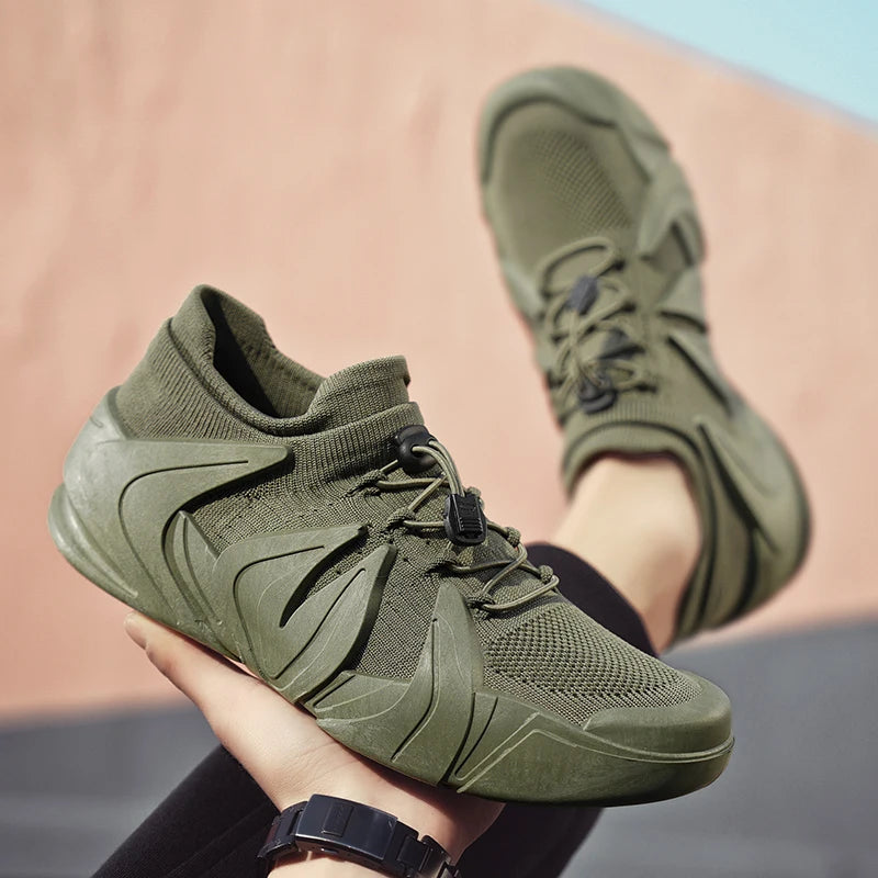 Breathable with Sock-Like Cuffs Sneakers