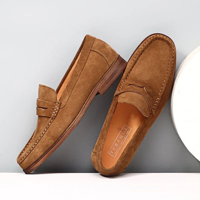 Men's Casual Cow Suede Solid Loafers