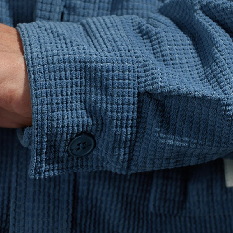 Japanese Retro Waffle Loose Shirt