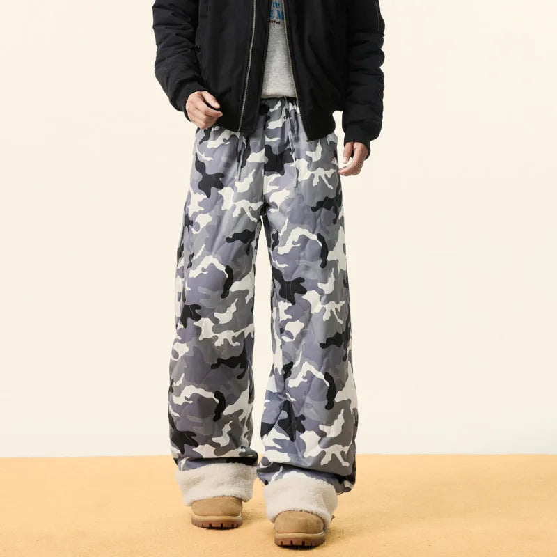 Casual Camouflage Straight Warm Pants