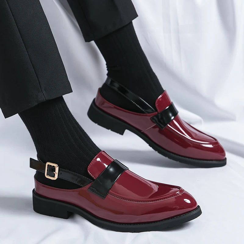 Sleek Polished Strap Loafers main image 1