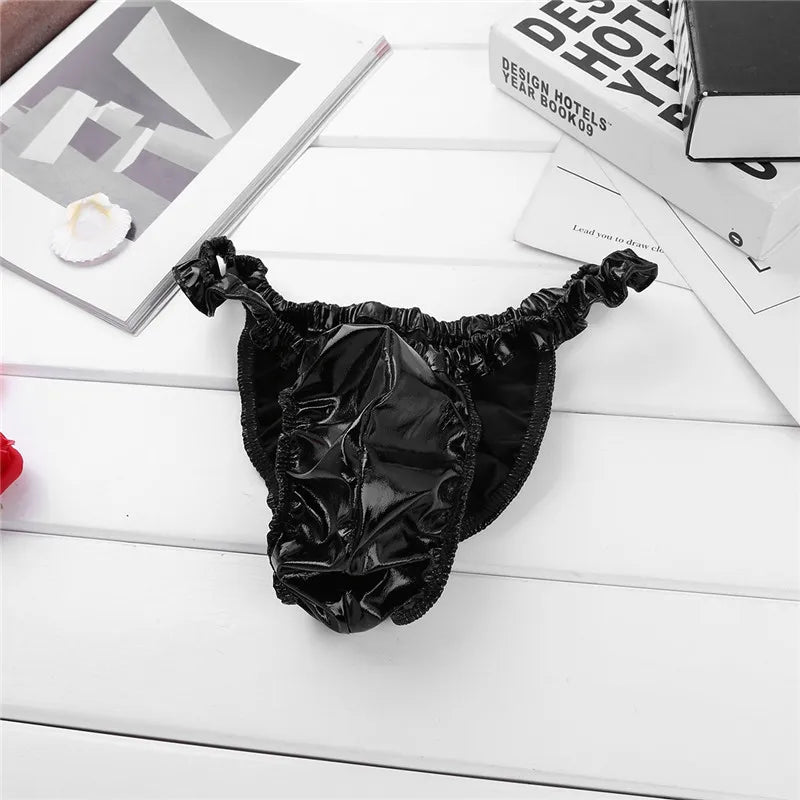 Stretchable Latex Spandex Men Brief