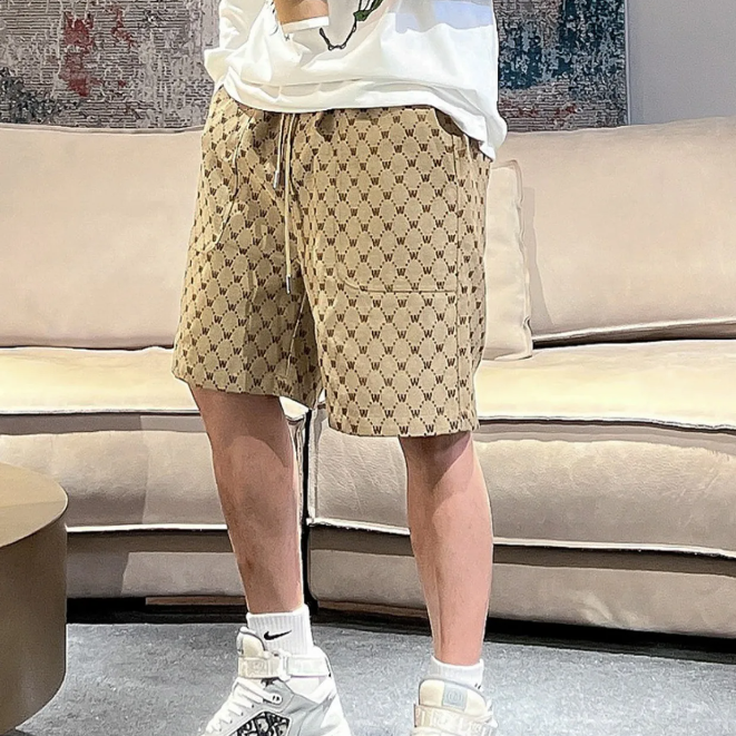 Geometric Print Pattern Casual Shorts