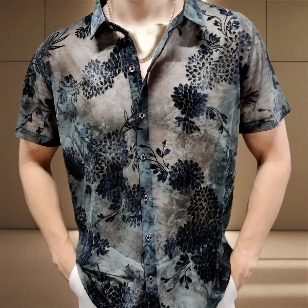 Thin Cool Summer Floral Shirt