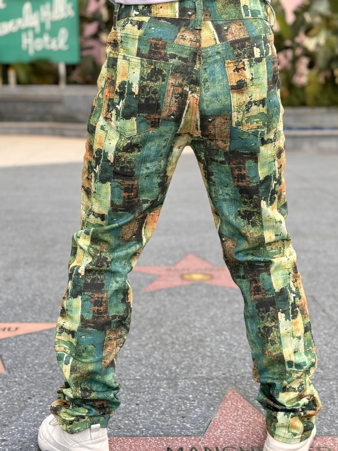 Patchwork Trendy Street Hip-Hop Style Jeans