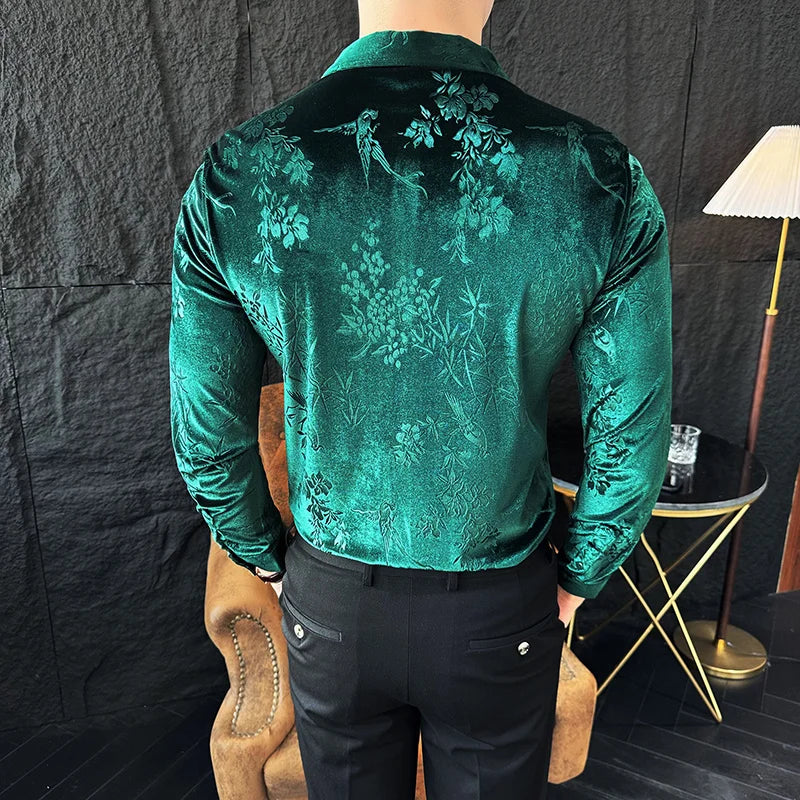 Luxury Style Velvet Slim Fit Shirt