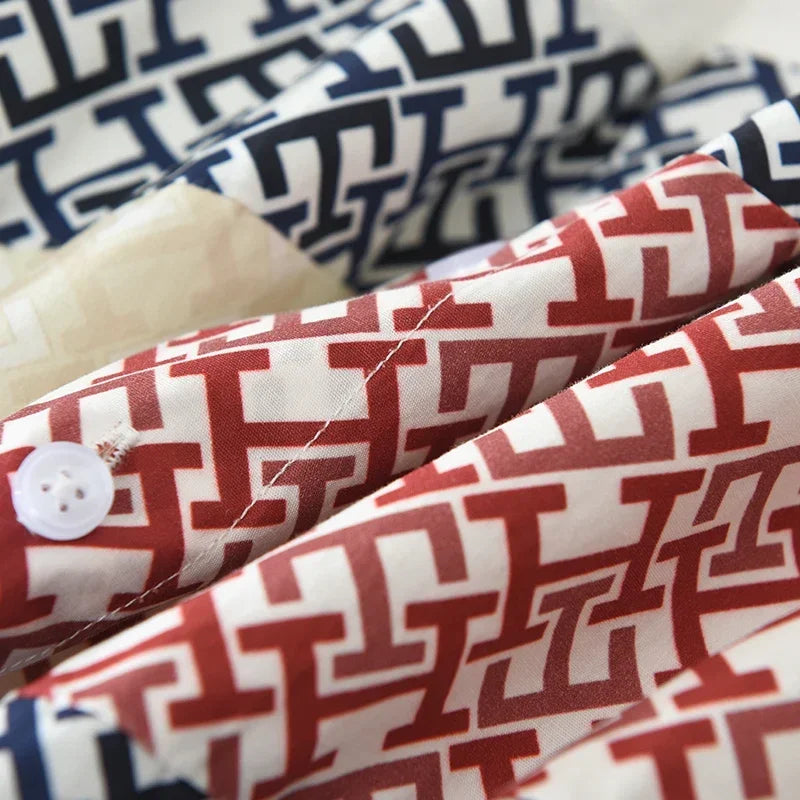 Solid Patchwork Color Block Shirt