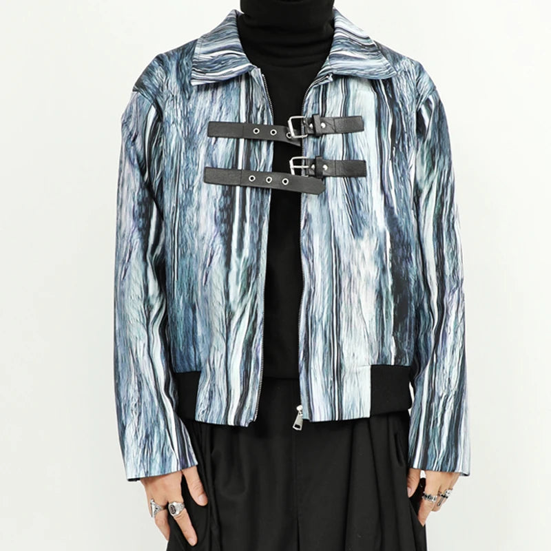 Abstract Dual-Buckle Jacket