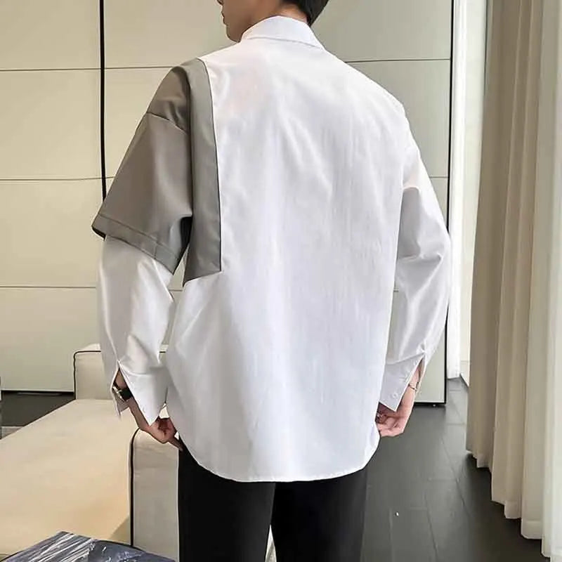 Pocket with Chain appliques Solid Shirt