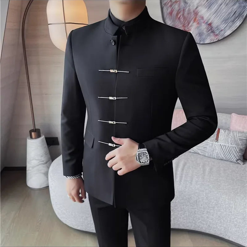 Chinese Style Stand Up Collar Jacket